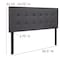 Flash Furniture Full Upholstered, Headboard, Gray Vinyl HG-HB1705-F-GY-GG - alternate 9